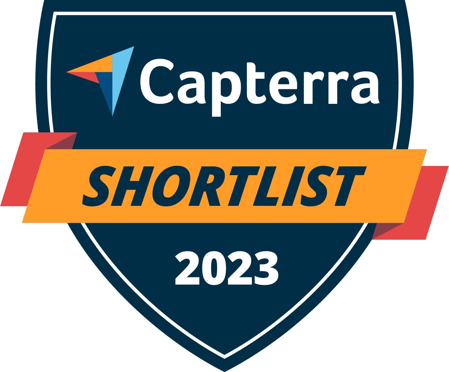 Capterra 2023 Shortlist Badge - Full Color Positive